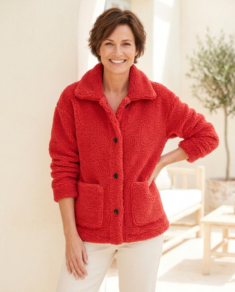 ExpressOutlet24 - Codan | Button-Front Textured Jacket Women