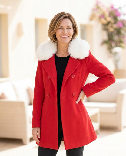 ExpressOutlet24 - Zarel | Hooded Buttoned Coat Women