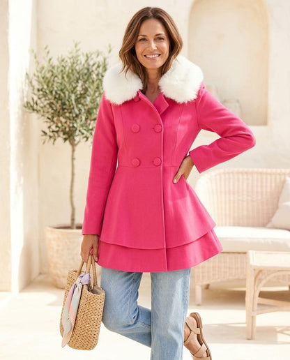 ExpressOutlet24 - Zarel | Hooded Buttoned Coat Women