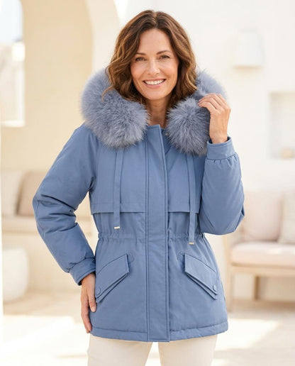 ExpressOutlet24 - Zezan | Padded Fur-Trimmed Jacket Women
