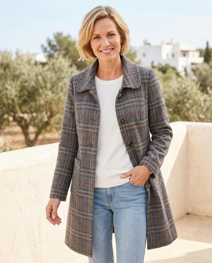 ExpressOutlet24 - Risil | Plaid Button-Up Coat Women