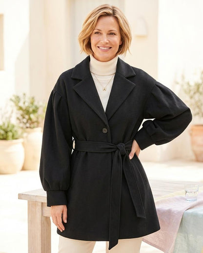 ExpressOutlet24 - Calar | Belted Puff-Sleeve Coat Women