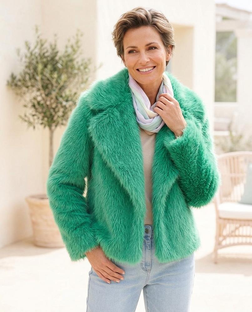 ExpressOutlet24 - Vevan | Faux Fur Open-Front Jacket Women