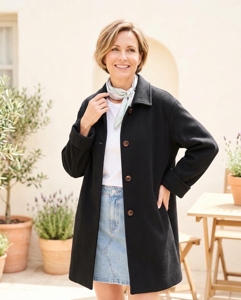 ExpressOutlet24 - Virev | Single-Breasted Wool-Blend Coat Women