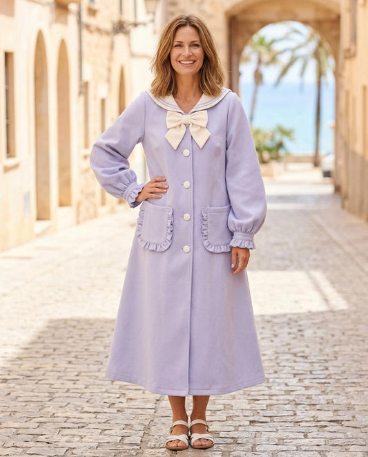 ExpressOutlet24 - Nelor | Sailor-Collar Button-Front Coat Women