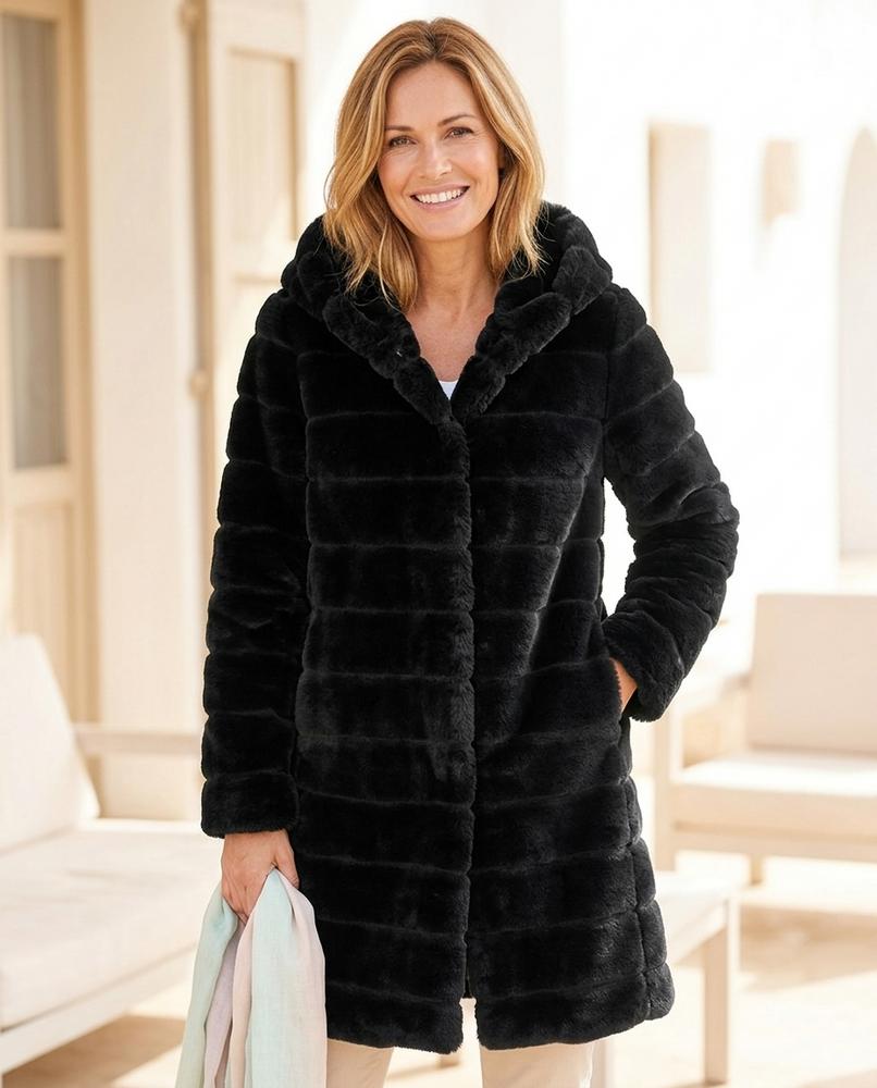 ExpressOutlet24 - Valev | Hooded Plush Coat Women