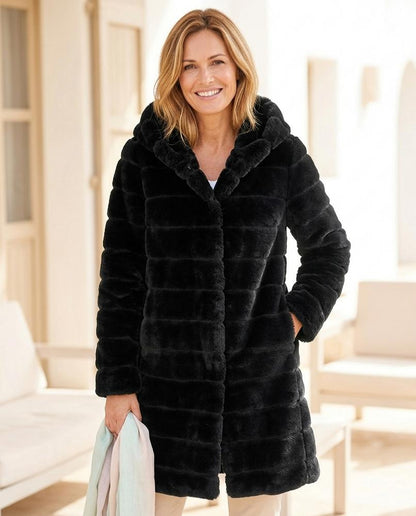 ExpressOutlet24 - Valev | Hooded Plush Coat Women