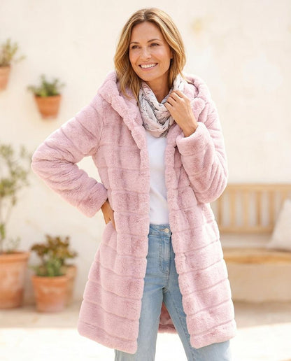 ExpressOutlet24 - Valev | Hooded Plush Coat Women