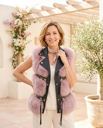 ExpressOutlet24 - Zalan | Faux Fur Asymmetric Vest Women