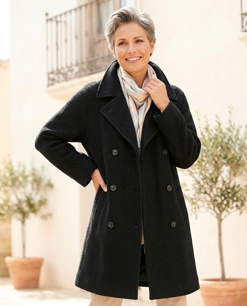 ExpressOutlet24 - Ralor | Double-Breasted Textured Coat Women