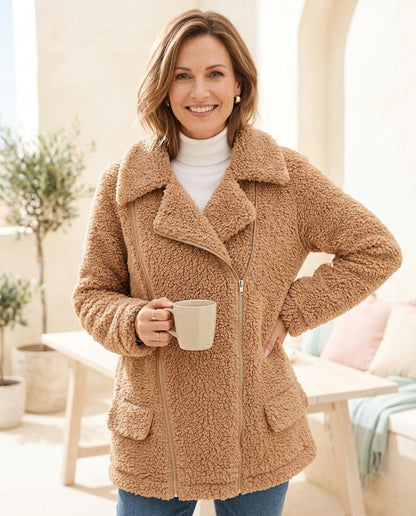 ExpressOutlet24 - Kesin | Plush Asymmetrical Jacket Women