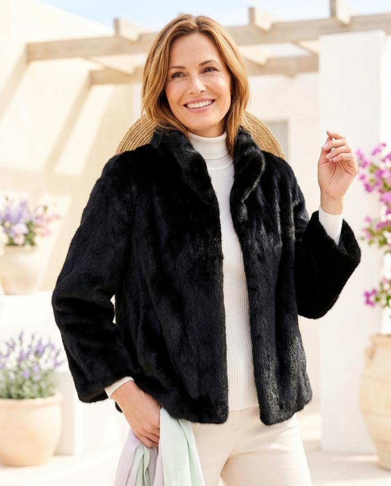 ExpressOutlet24 - Sadan | Faux Fur Open-Front Jacket Women