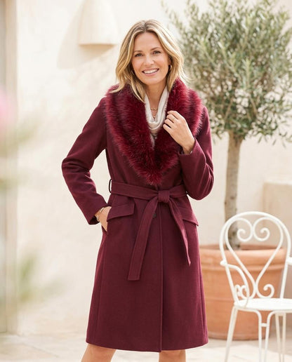 ExpressOutlet24 - Camar | Fur-Trimmed Belted Coat Women