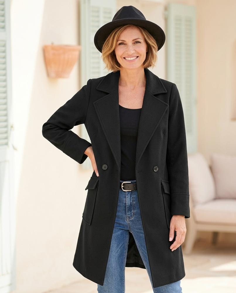 ExpressOutlet24 - Vidan | Single-Breasted Felted Coat Women