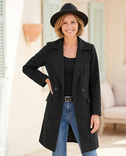 ExpressOutlet24 - Vidan | Single-Breasted Felted Coat Women