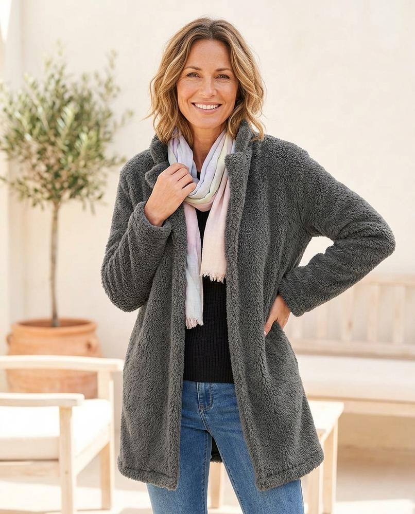 ExpressOutlet24 - Semar | Fleece Open-Front Coat Women