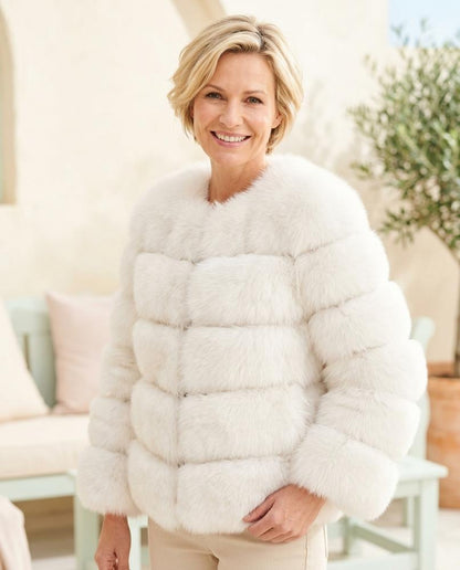 ExpressOutlet24 - Kalom | Faux-Fur Segmented Jacket Women