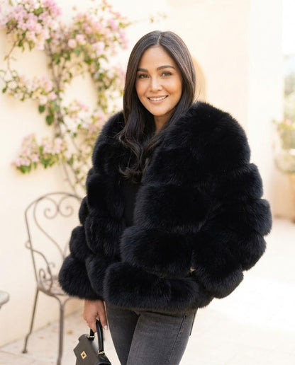 ExpressOutlet24 - Kalom | Faux-Fur Segmented Jacket Women