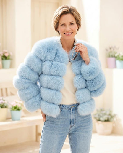 ExpressOutlet24 - Kalom | Faux-Fur Segmented Jacket Women