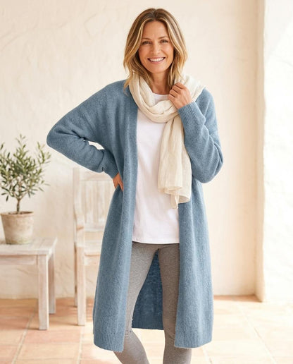 ExpressOutlet24 - Zaren | Longline Open-Front Knit Cardigan Women