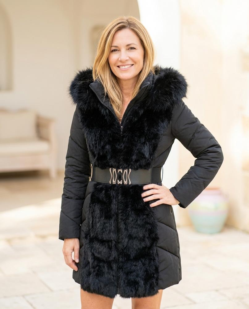 ExpressOutlet24 - Lesin | Quilted Fur-Trimmed Coat Women