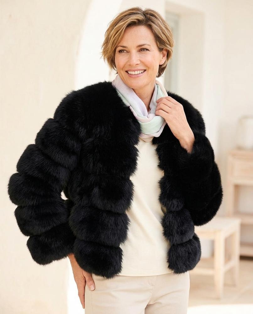 ExpressOutlet24 - Vamor | Tiered Collarless Jacket Women
