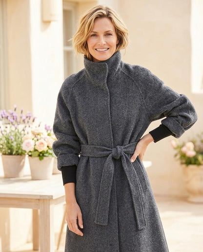 ExpressOutlet24 - Tasin | Belted Double-Breasted Coat Women