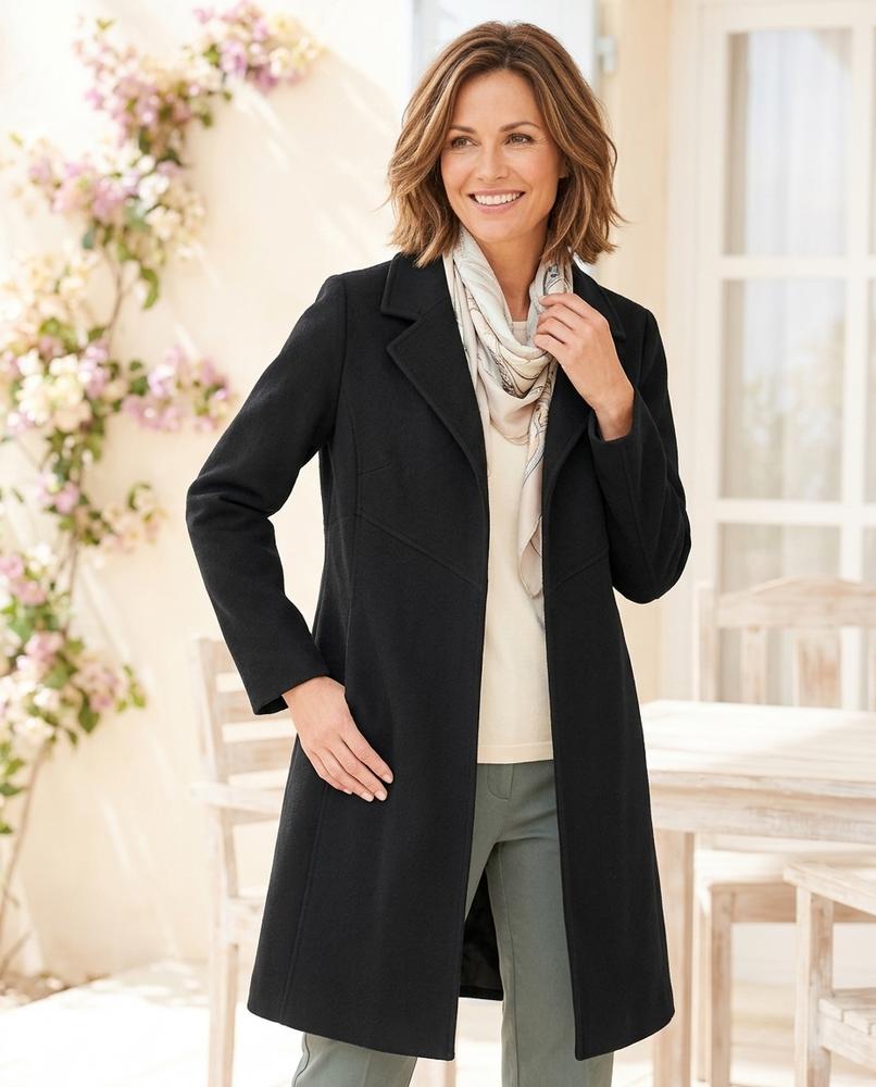 ExpressOutlet24 - Nomel | Wool-Blend Notched Lapel Coat Women