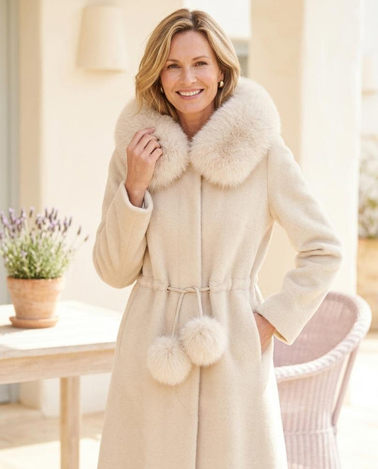 ExpressOutlet24 - Laral | Faux-Fur Drawstring Coat Women
