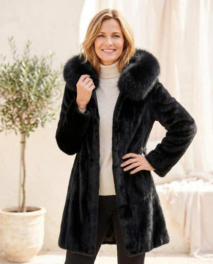 ExpressOutlet24 - Laral | Faux-Fur Drawstring Coat Women