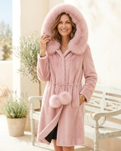 ExpressOutlet24 - Laral | Faux-Fur Drawstring Coat Women