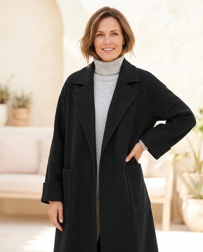 ExpressOutlet24 - Zeral | Open-Front Loose-Fit Coat Women