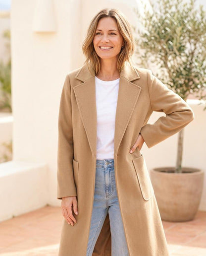 ExpressOutlet24 - Zeral | Open-Front Loose-Fit Coat Women