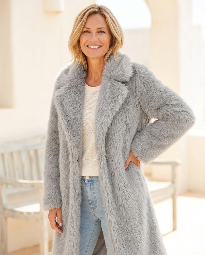 ExpressOutlet24 - Lesil | Faux Fur Long-Haired Coat Women