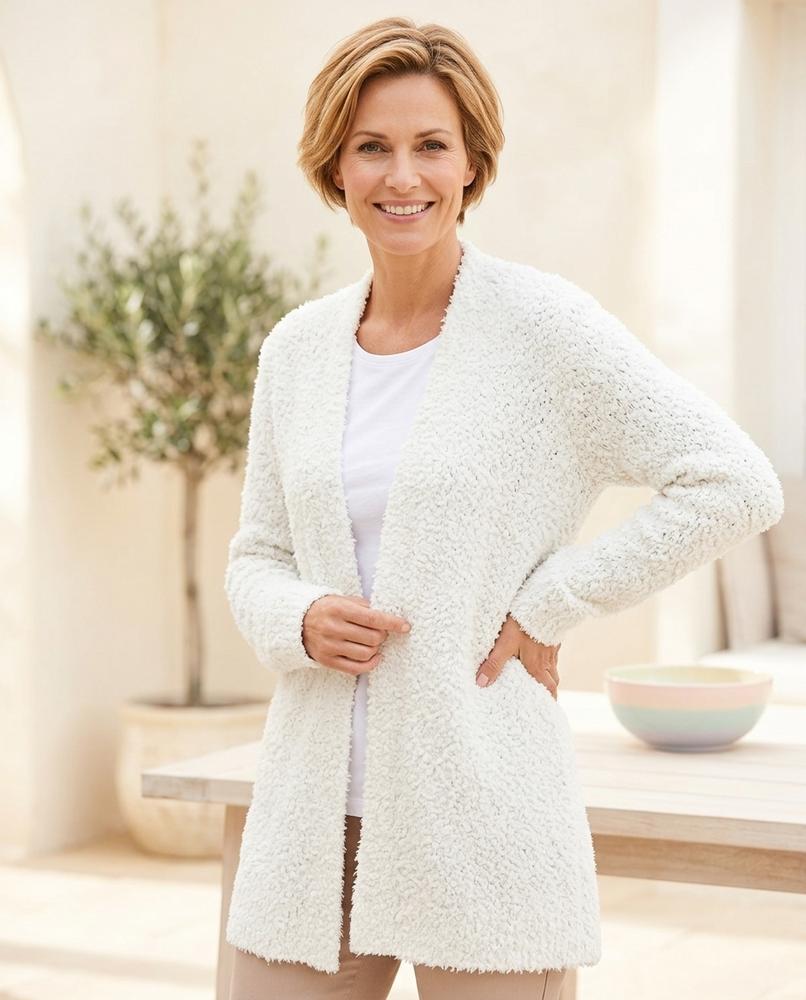 ExpressOutlet24 - Casel | Hooded Teddy-Fleece Cardigan Women