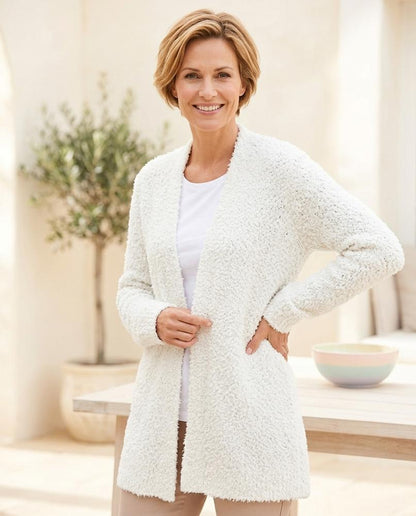 ExpressOutlet24 - Casel | Hooded Teddy-Fleece Cardigan Women