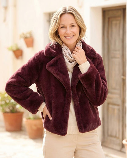 ExpressOutlet24 - Zasen | Faux Fur Cropped Jacket Women