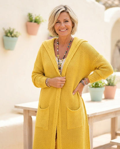 ExpressOutlet24 - Lasil | Hooded Open-Front Knit Cardigan Women