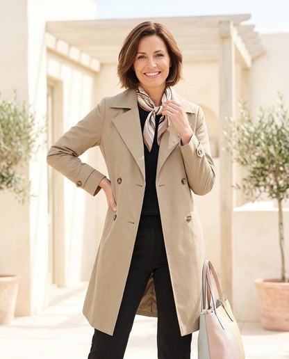 ExpressOutlet24 - Zesil | Black Notched Lapel Coat Women