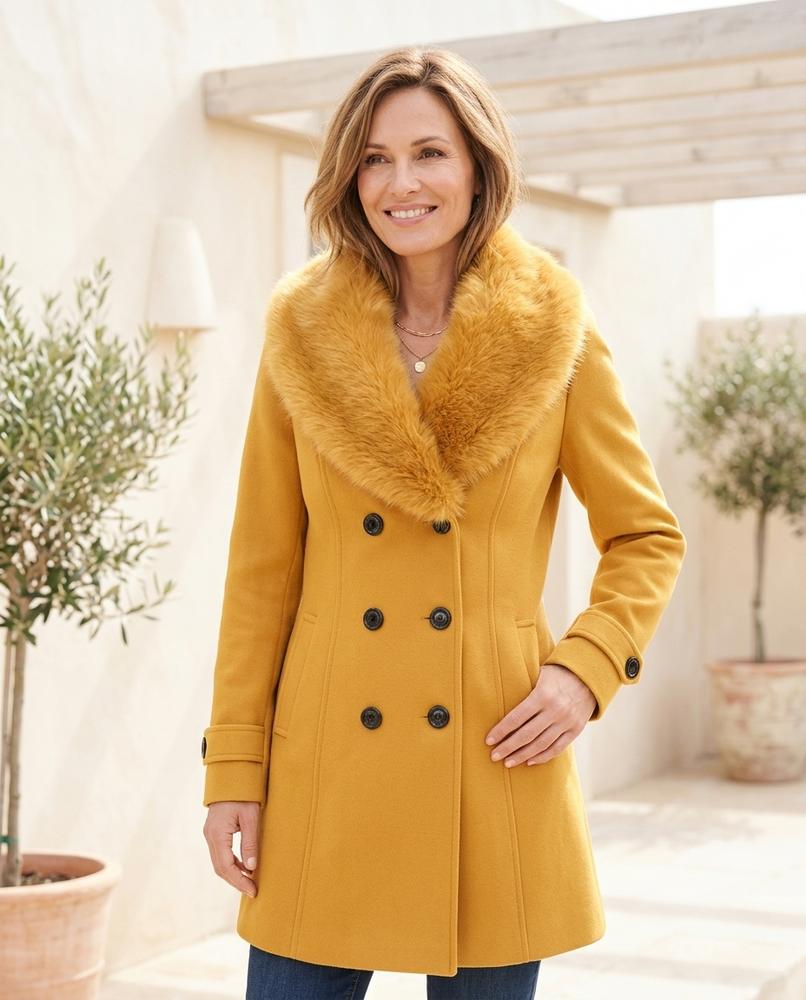 ExpressOutlet24 - Kemer | Double-Breasted Faux-Fur Coat Women