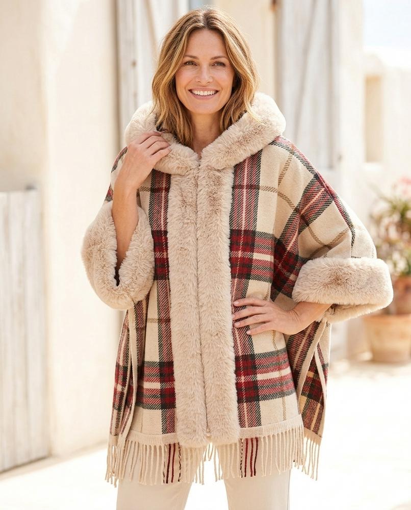 ExpressOutlet24 - Niral | Faux Fur-Trimmed Hooded Coat Women