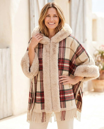 ExpressOutlet24 - Niral | Faux Fur-Trimmed Hooded Coat Women