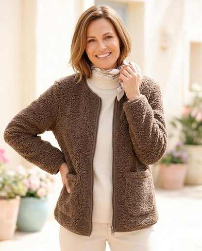 ExpressOutlet24 - Sevel | Textured Zip-Up Jacket Women