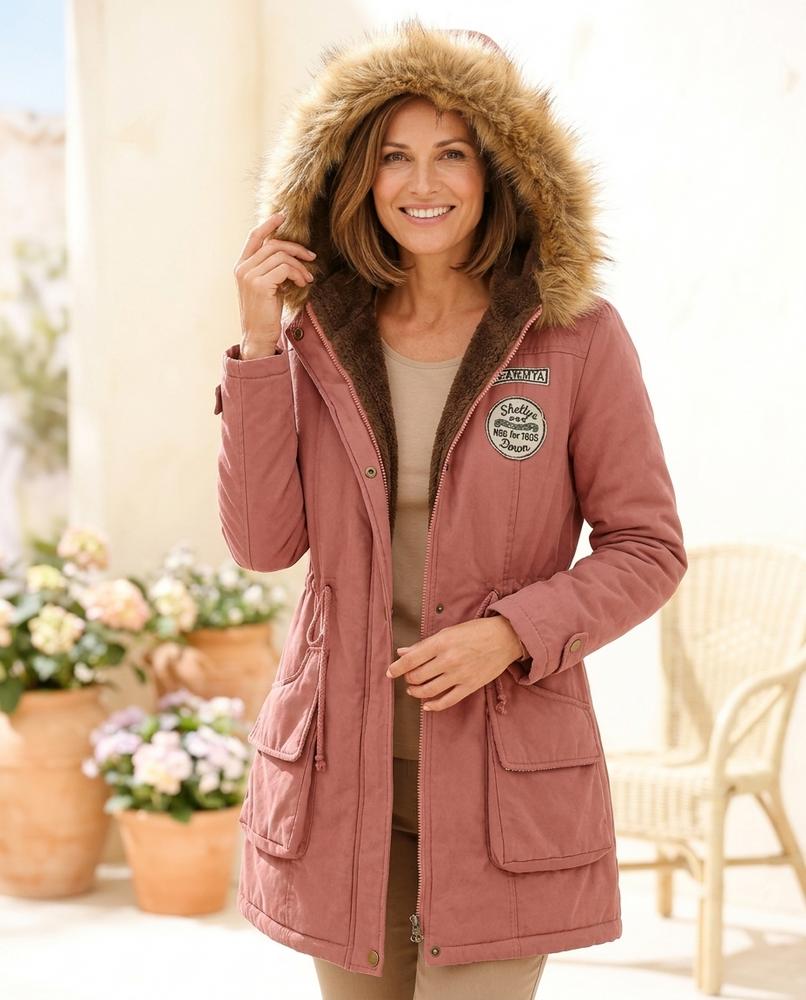 ExpressOutlet24 - Velin | Fleece-Lined Hooded Coat Women