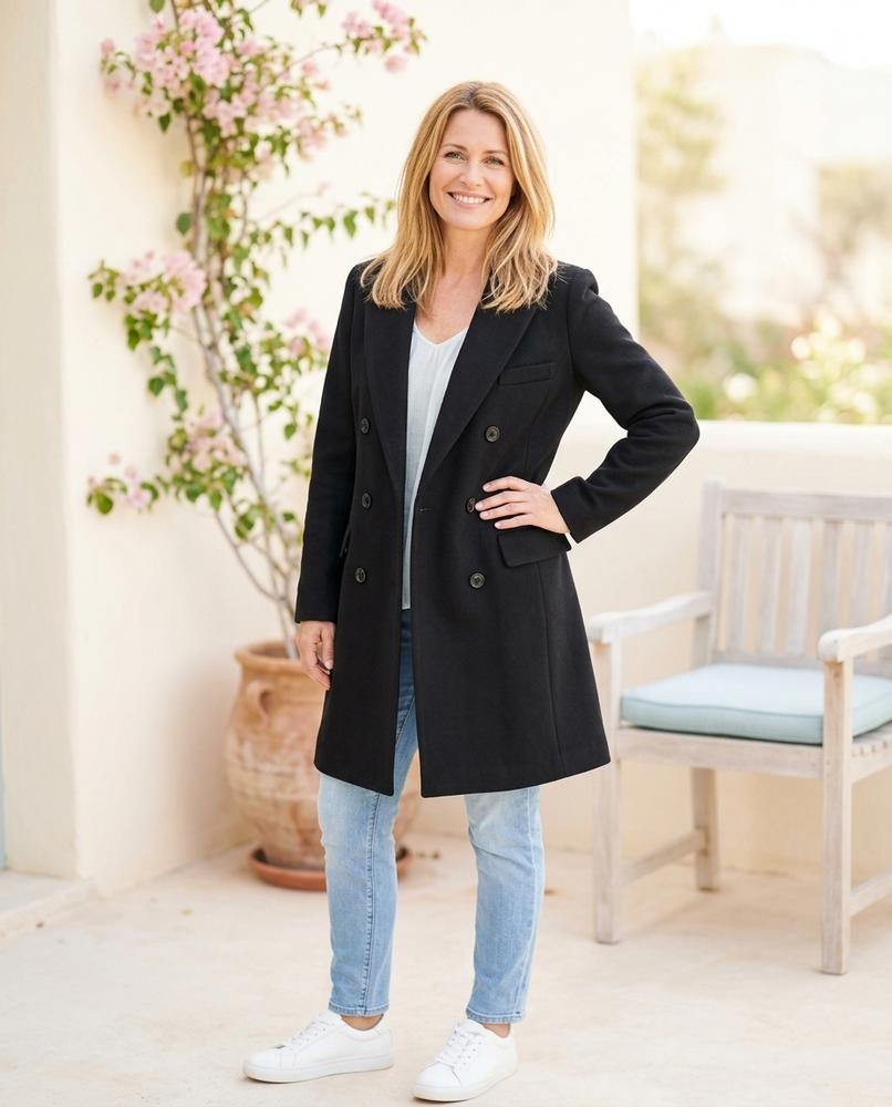 ExpressOutlet24 - Tavel | Double-Breasted Tailored Coat Women