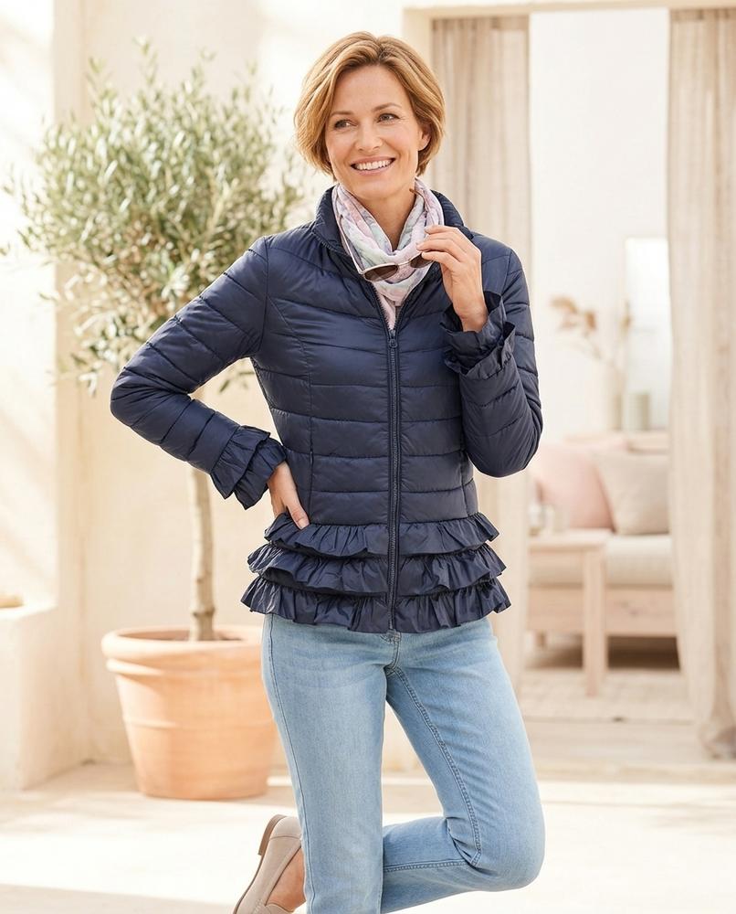 ExpressOutlet24 - Keron | Quilted Ruffled Jacket Women