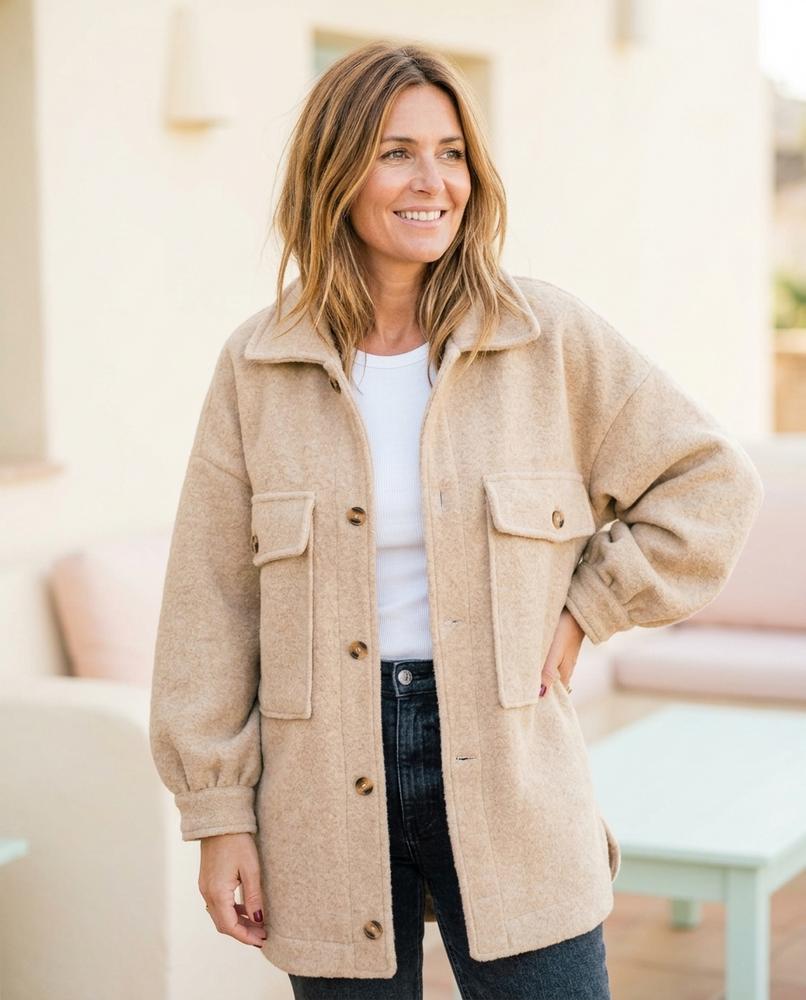 ExpressOutlet24 - Lavin | Textured Oversized Jacket Women