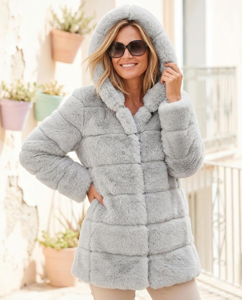 ExpressOutlet24 - Lozan | Hooded Paneled Coat Women