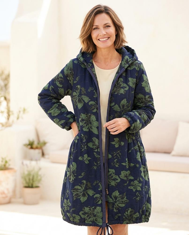 ExpressOutlet24 - Miran | Hooded Floral Print Coat Women