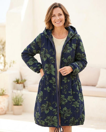 ExpressOutlet24 - Miran | Hooded Floral Print Coat Women